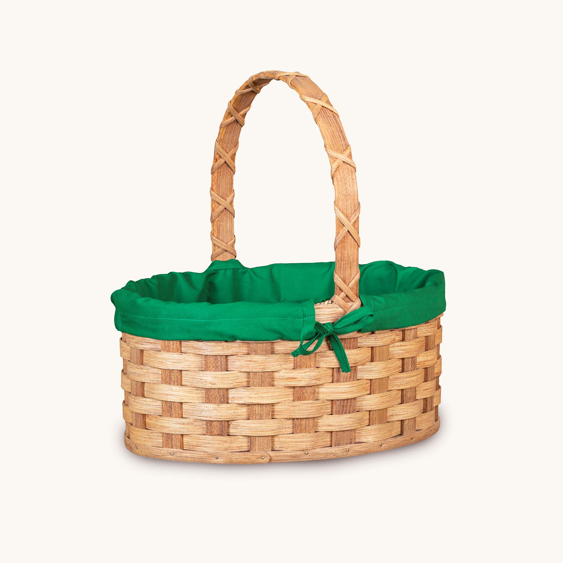 Amish Hand-Sewn Pastel Basket Liner for Medium Oval Easter Baskets - Perfect for Easter Decor, Spring Home Decor & Gift Baskets
