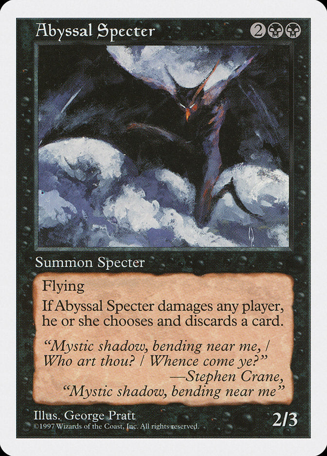 Abyssal Specter D&D 5e - Dungeons & Dragons Fifth Edition Monster Card for RPG Campaigns & Tabletop Gaming
