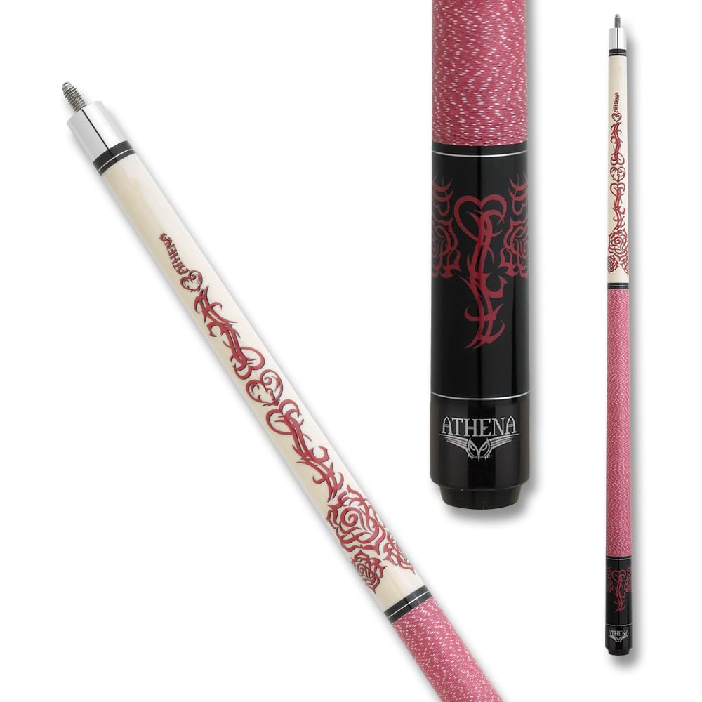 Athena ATH34 Tribal Heart Pool Cue Stick - Premium Billiards Cue for Professional & Recreational Players - Perfect for Pool Halls, Game Rooms & Home Use