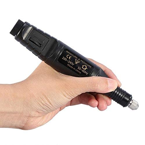 STORE99® Professional Electric Nail Drill Machine - US/EU Plug Manicure Pedicure Kit with Sanding & Polishing Attachments - Perfect for Home & Salon Nail Care (Black, EU Plug) - Ideal for Acrylic Nails, Gel Polish Removal & Nail Art Design