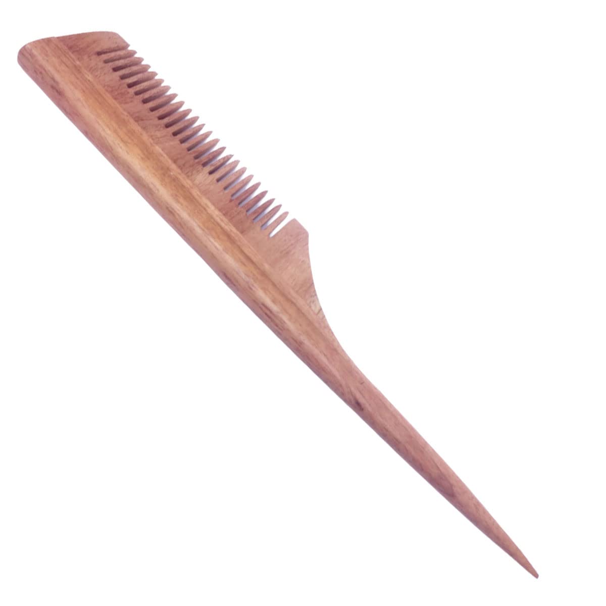Navani Neem Wooden Tail Comb for Hair Care - Oil-Treated, Reduces Hair Fall, Controls Dandruff & Frizz, Smooths Hair - Perfect for Men & Women - Ideal for Daily Styling, Detangling & Scalp Massage