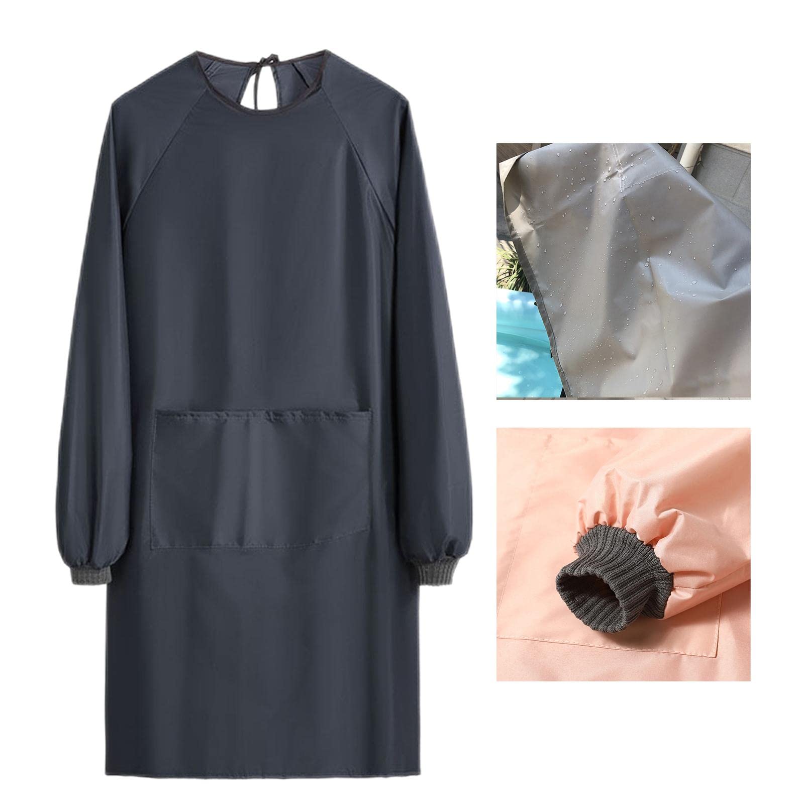 Waterproof Pet Grooming Apron with Long Sleeves - Blue Professional Dog Bathing Smock for Salon & Home Use | Pet Grooming Supplies | Dog Washing Accessories | Perfect for Bathing, Shampooing & Styling Pets