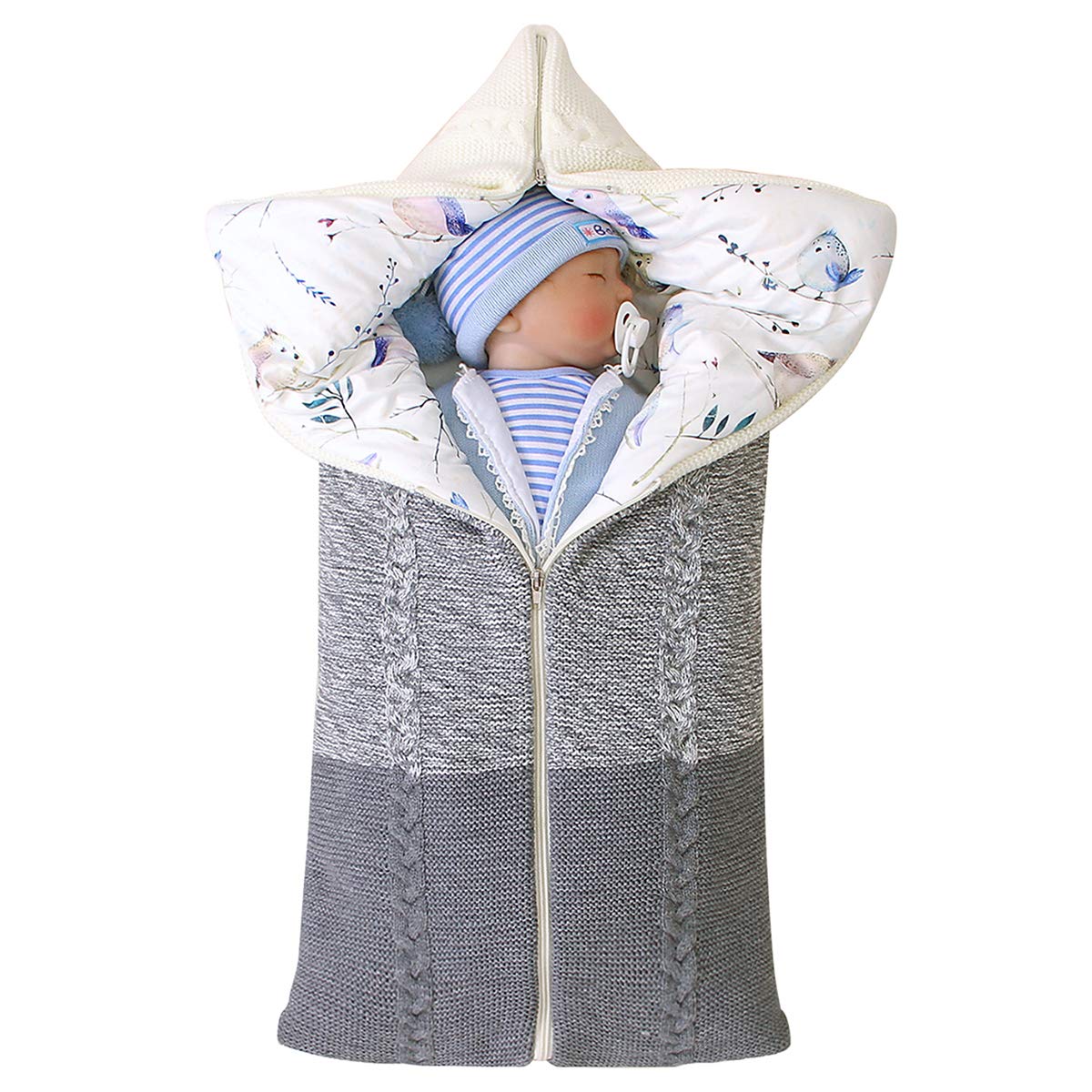 NCONCO Adjustable Baby Swaddle Blanket - Soft & Warm Infant Wrap for 0-6 Months | Stroller Cover, Sleeping Mat & Cozy Sleeping Bag | Perfect for Nursery, Travel & Outdoor Use