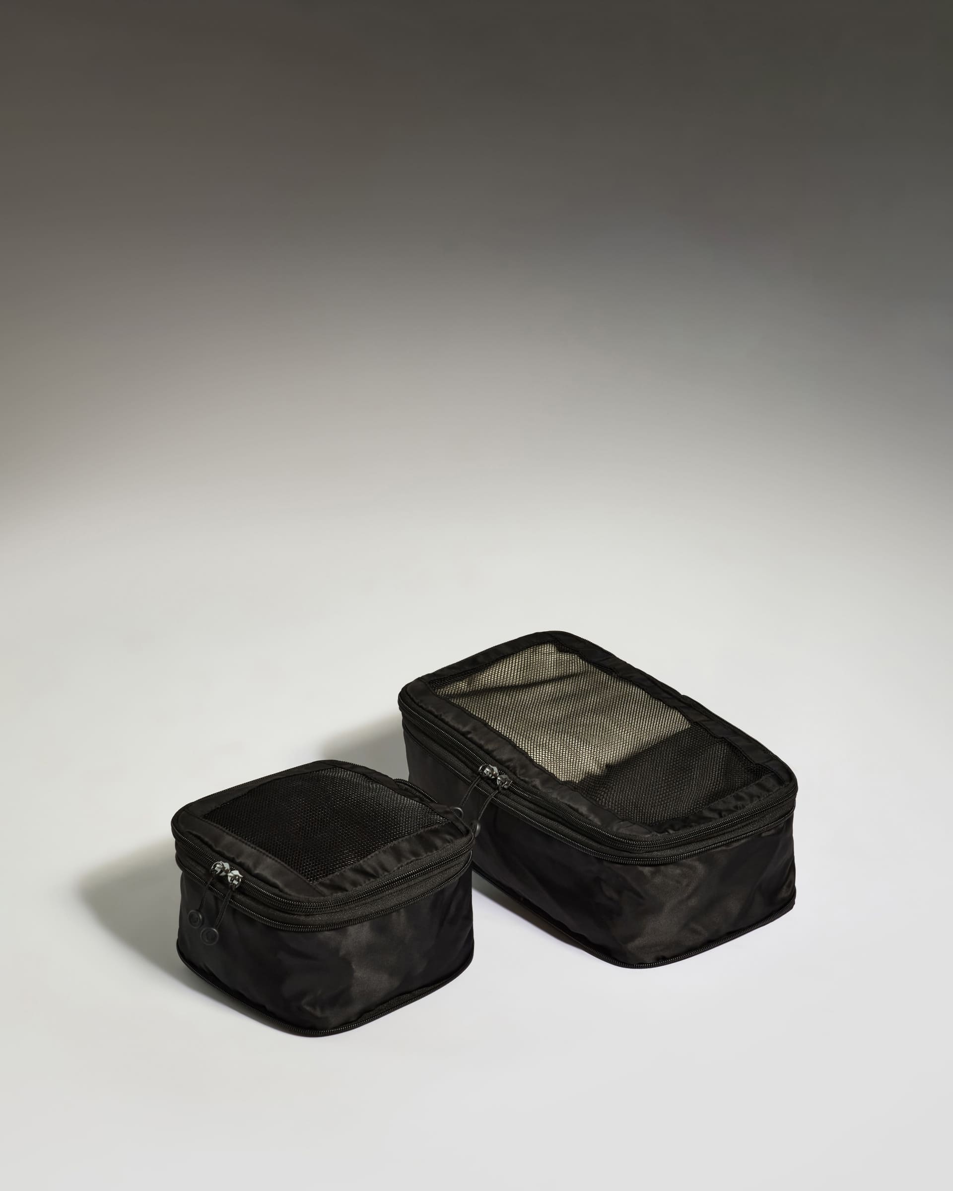 Premium Black Packing Cubes Set of 2 - Travel Organizer for Suitcases & Carry-On Luggage | Perfect for Business Trips & Vacations