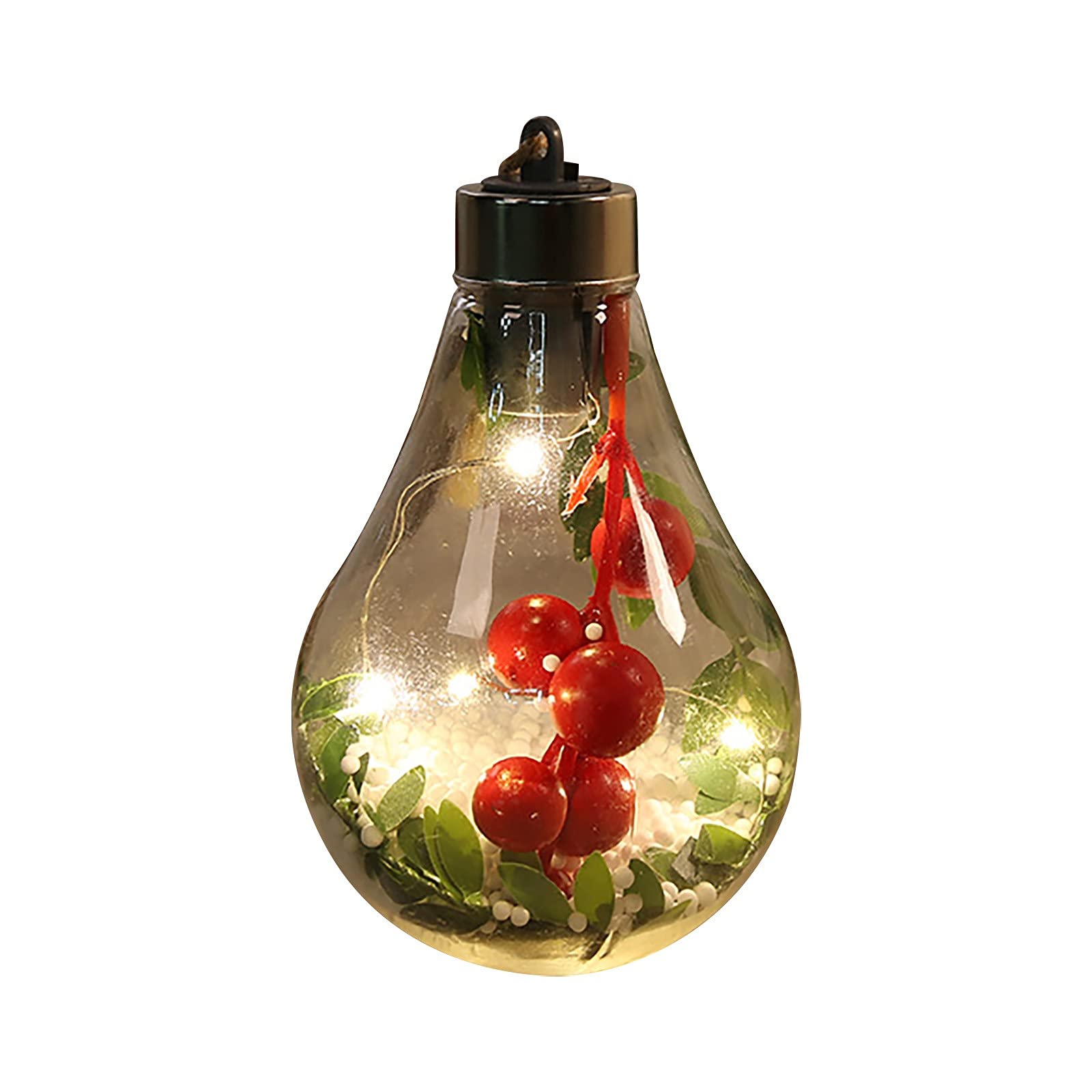 LED Christmas Ornaments - Transparent Hollow Ball Pendant Lights for Holiday Decorations | Perfect for Xmas Tree, Home, Party & Gift Giving