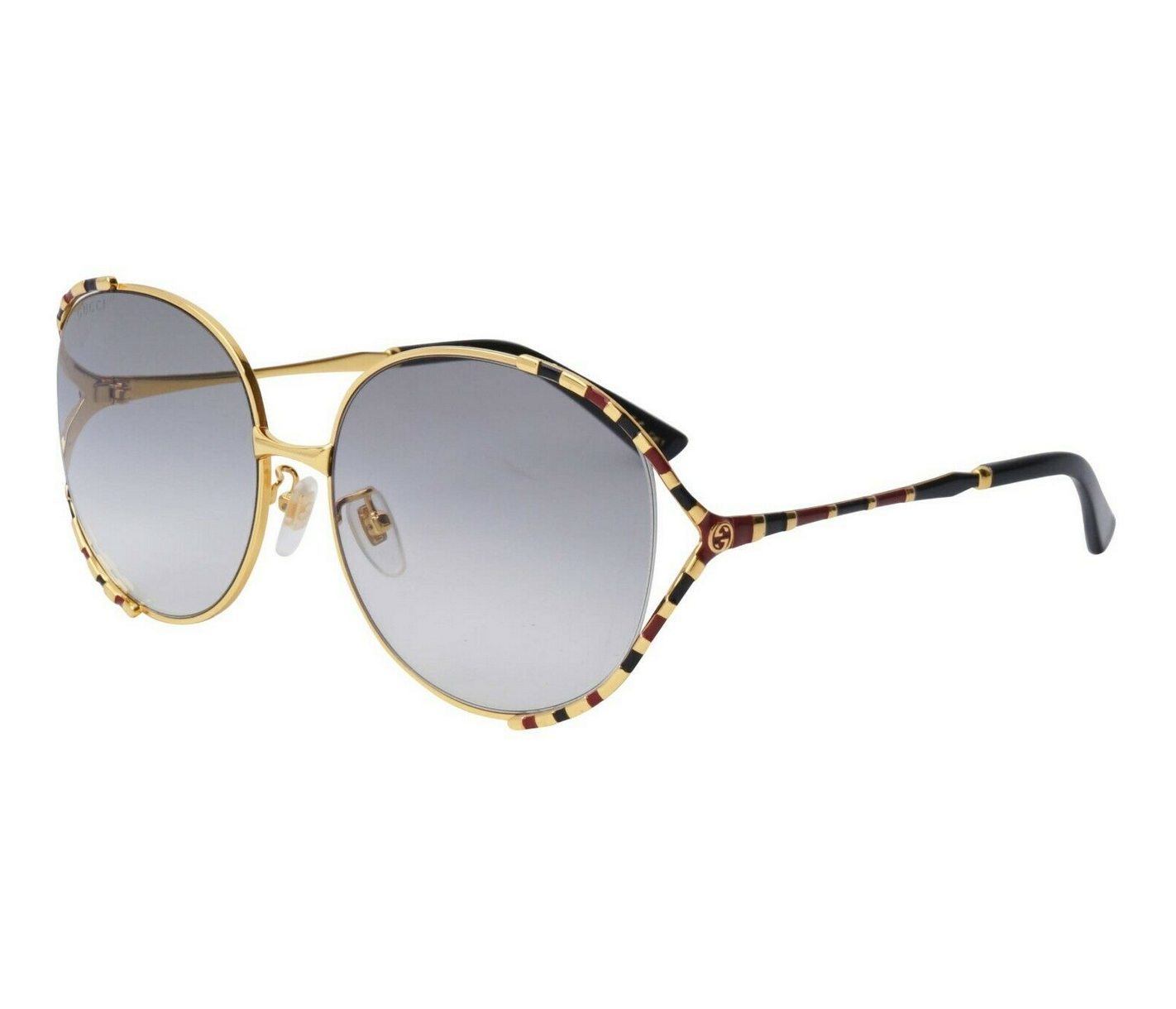 Gucci GG 0595S 002 Gold/Gray Gradient Polarized Sunglasses for Women - Luxury Designer Shades for Driving, Beach & Outdoor Fashion