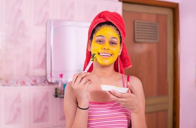 Organic Kasturi Haldi Powder for Face & Body - 100Gm | Natural Skin Whitening, Brightening & Glowing Treatment | Oil Control Facial Scrub | Pure Herbal Beauty Care for Babies & Bridal Prep | Perfect for Daily Skincare & Special Occasion Beauty Rituals