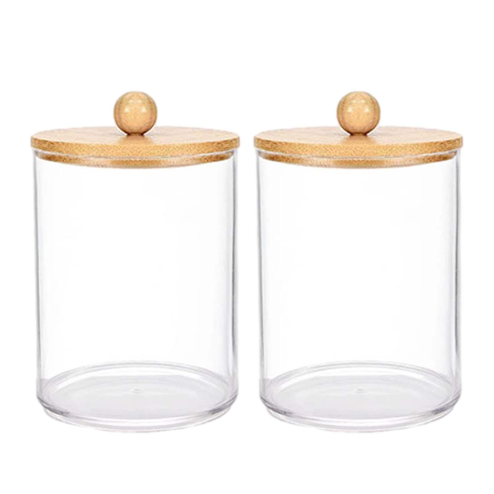 CALANDIS® Makeup Cotton Swab Storage Box Set of 2 - Organize Cotton Balls & Swabs | Perfect for Bathroom, Vanity, and Travel Beauty Storage