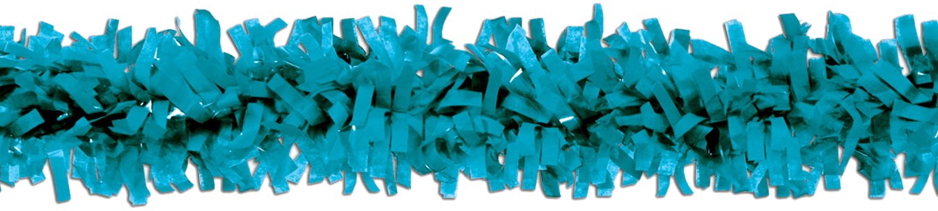 Beistle 24-Piece Turquoise Tissue Paper Garland - Decorative Party Decor for Birthdays, Weddings, Baby Showers & Anniversaries | 25ft Festive Wall Hanging for Home, Events & Celebrations | Perfect for DIY Backdrops, Photo Booths & Party Decorations