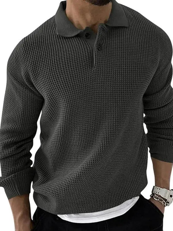Men's Urban Polo Pullover Sweater - Stylish & Comfortable Knitwear for Casual Wear, Office & Outdoor Activities