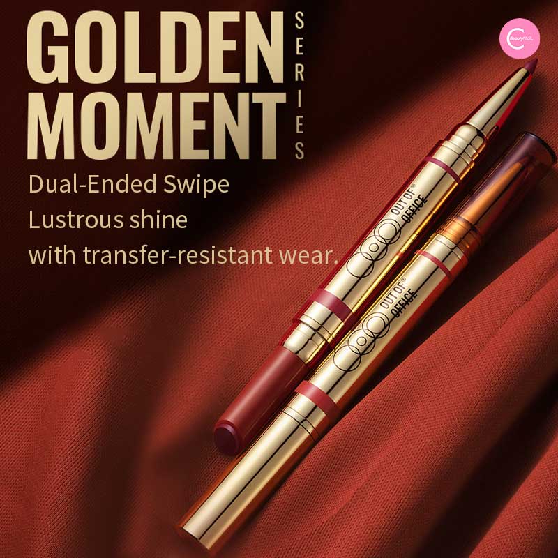 OUT OF OFFICE Dual Ended Sculpting Lip Gloss - Plumping & Hydrating Lipstick for Full Lips - Perfect for Day to Night Makeup & Special Occasions