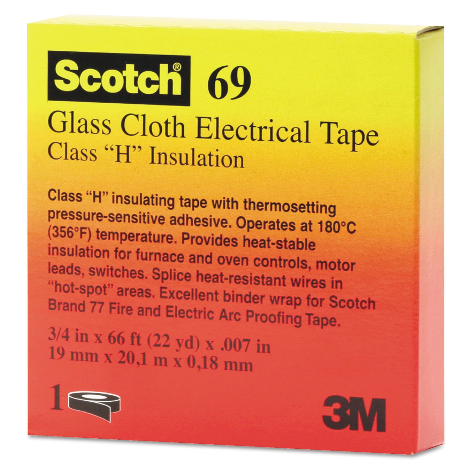 High-Temp Scotch Glass Cloth Tape 3/4