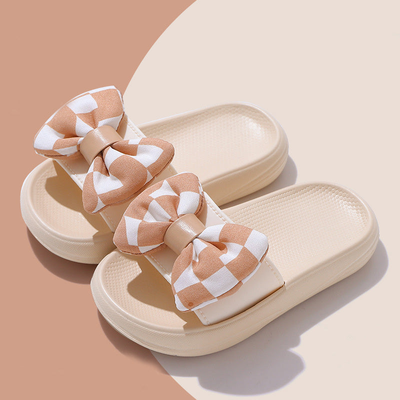 Coquette Bow Sliders - Elegant Women's Slide Sandals with Bow Detail for Summer, Beach, and Casual Outfits