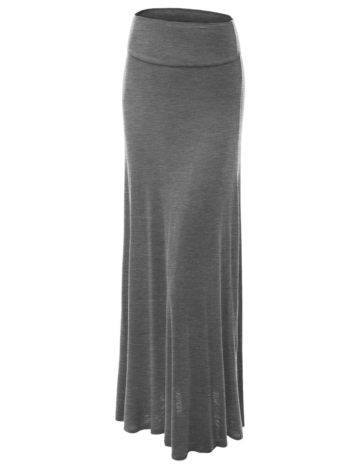 Johnny Women's Lightweight Maxi Skirt - Solid Color Floor Length Flare Lounge Skirt (Sizes S-3XL) | Perfect for Casual Wear, Beach Cover-Up & Boho Outfits