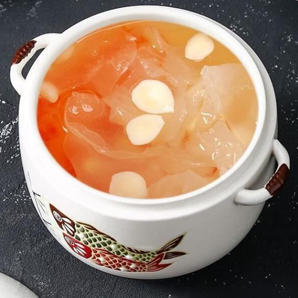 Premium Hemoton 1000ml Ceramic Stockpot with Lid - Japanese Round Stew Pot for Stovetop Cooking, Hot Pot, Soup & Stews - Durable Clay Cookware for Home Kitchen Use | Perfect for Family Meals, Entertaining & Asian Cuisine