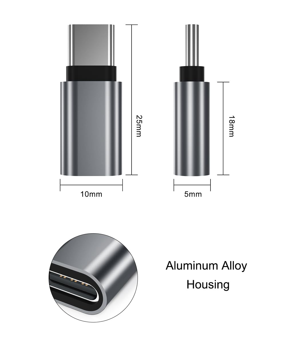 RUXELY 3-Pack USB Type C Extension Adapter - 100W PD 3.1 Gen2 Female to Male Extender, Thunderbolt 3 Compatible with MacBook, Samsung Galaxy S25/S24/S23 Ultra, iPhone - Perfect for Charging, Data Transfer & Video Output