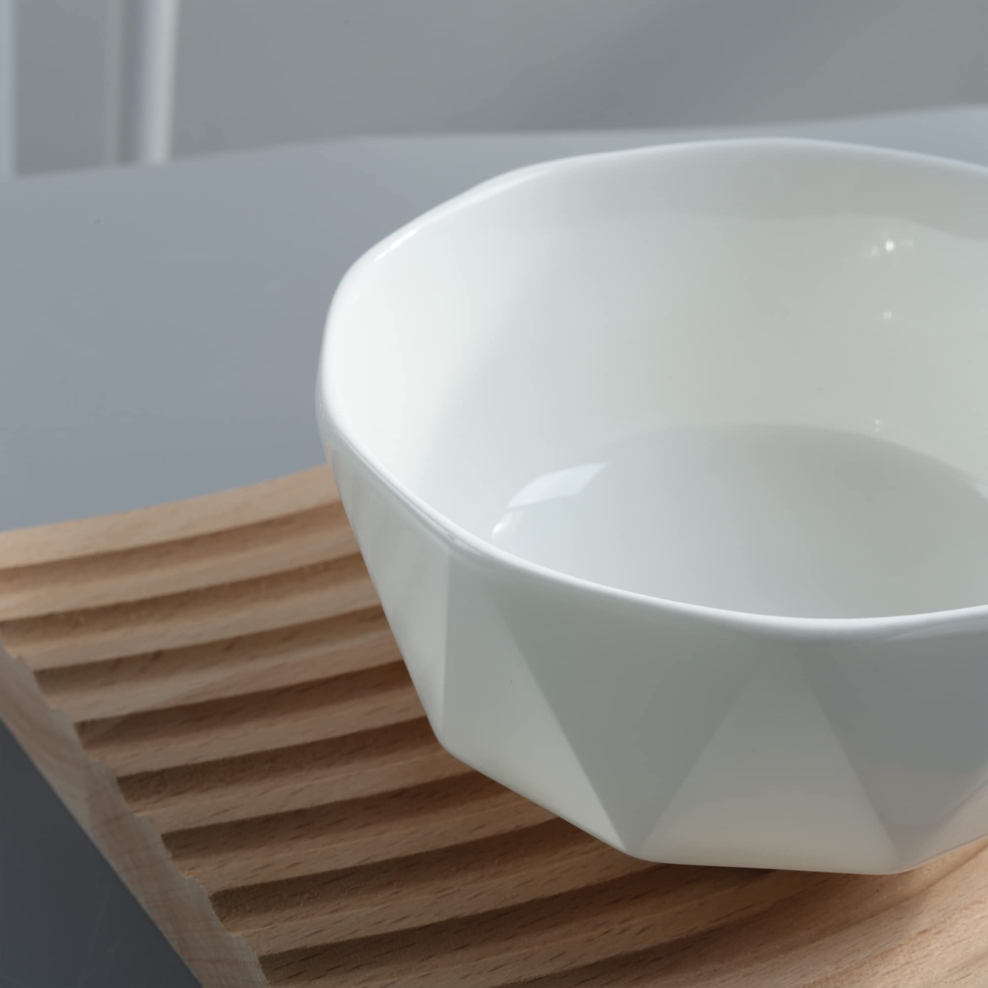 Fanquare 12oz Blue and White Rice Bowls Set of 6, Porcelain Cereal Bowls - Microwave Safe Soup Bowls for Ramen, Noodles, Salad & Desserts - Perfect for Home, Restaurant & Meal Prep