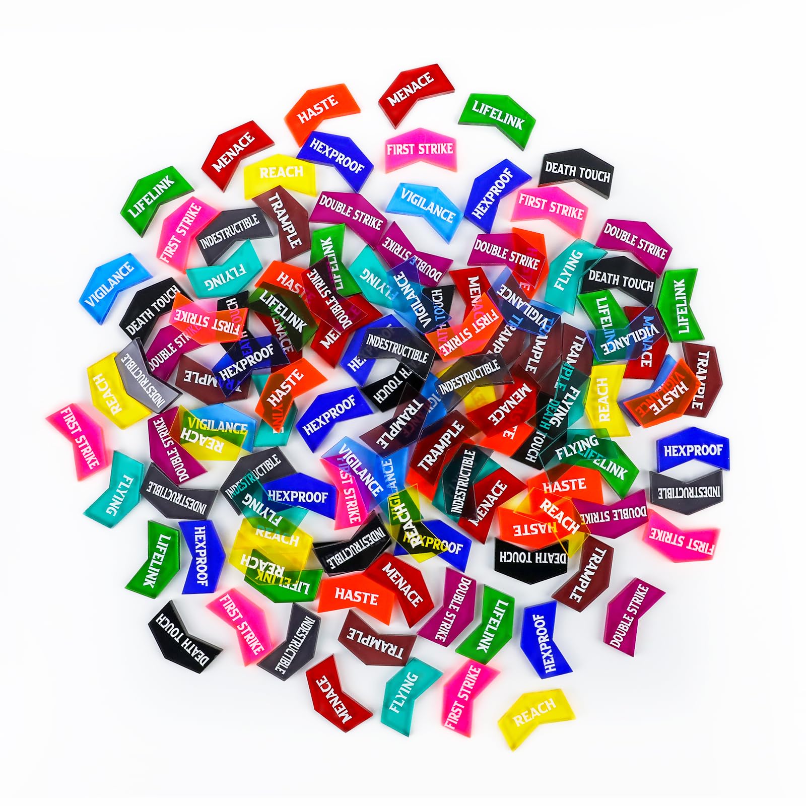 60Pcs MTG Counters & Keyword Counters for Magic The Gathering - Color Coded Game Tokens | Perfect MTG Gift for Players | Enhance Gameplay at Tournaments & Casual Play