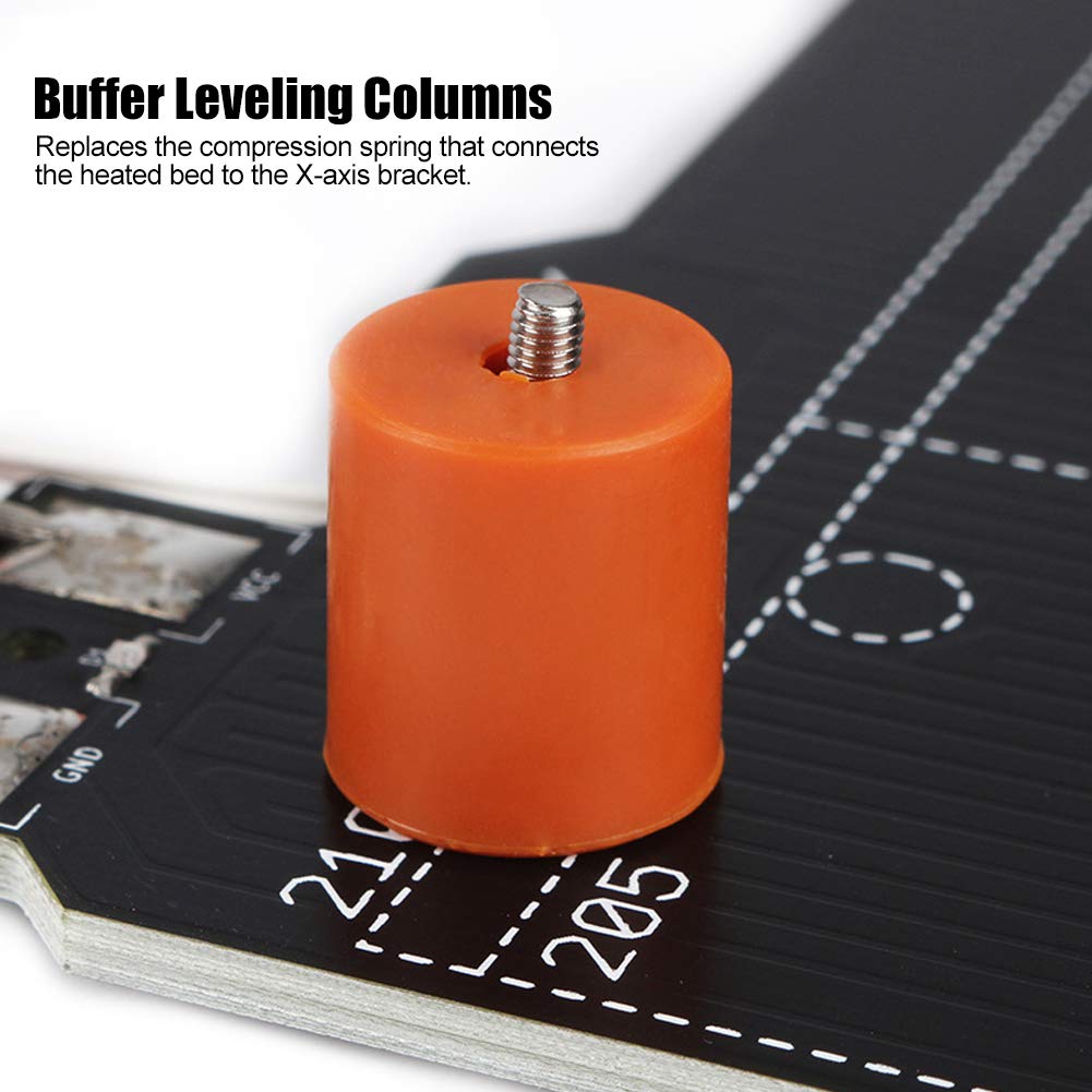 4pcs High-Temperature Resistant Silicone Leveling Columns for 3D Printer Hot Bed - Stable Mounting Tool Compatible with Ender 2, Ender 3, Ender 3 Pro, CR-10, CR-10S - Perfect for Precise Bed Leveling and Improved Print Quality