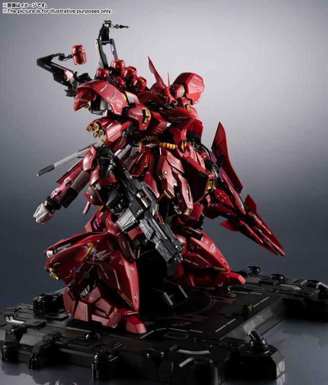 Bandai Metal Structure MSN-04 Sazabi 1/100 Scale Diecast Action Figure - High-Quality Collectible Model for Gundam Fans | Perfect for Display, Anime Collections & Gift Giving