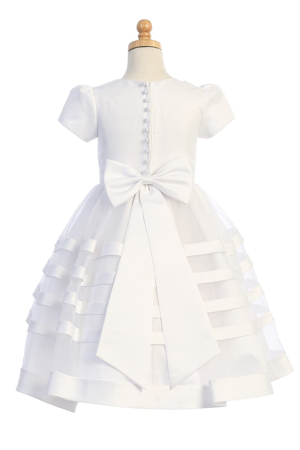 First Communion Dresses for Girls 7-16 | Plus Size Holy 1st Communion Gowns in Satin White | Perfect for Church Ceremonies & Religious Celebrations