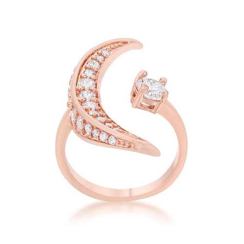 0.75 Carat Cubic Zirconia Rose Gold Delicate Ring for Women - Elegant Wedding, Engagement & Everyday Jewelry Gift
