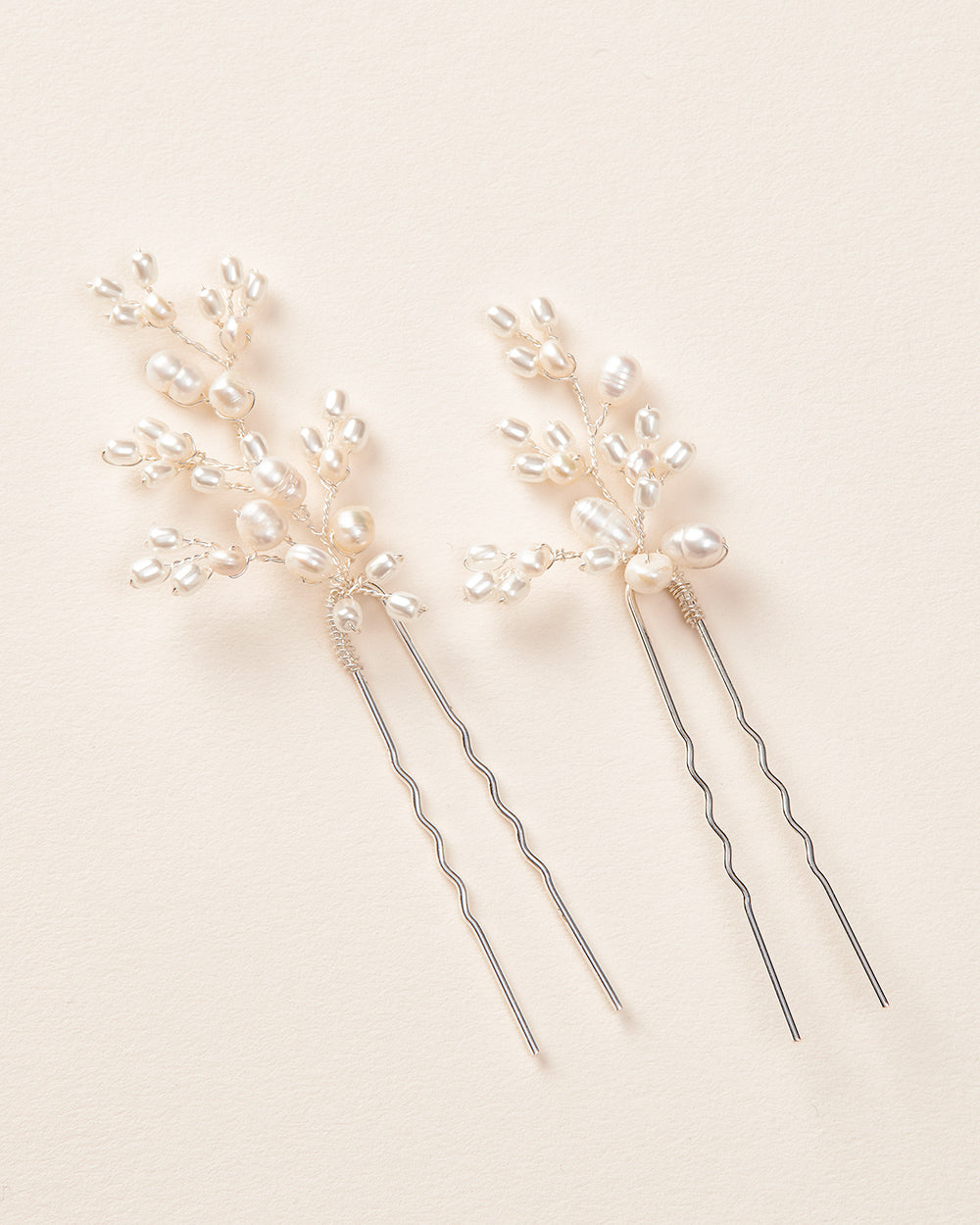Elegant Freshwater Pearl Hair Pins Set of 2 - Perfect for Weddings, Parties & Everyday Hairstyles