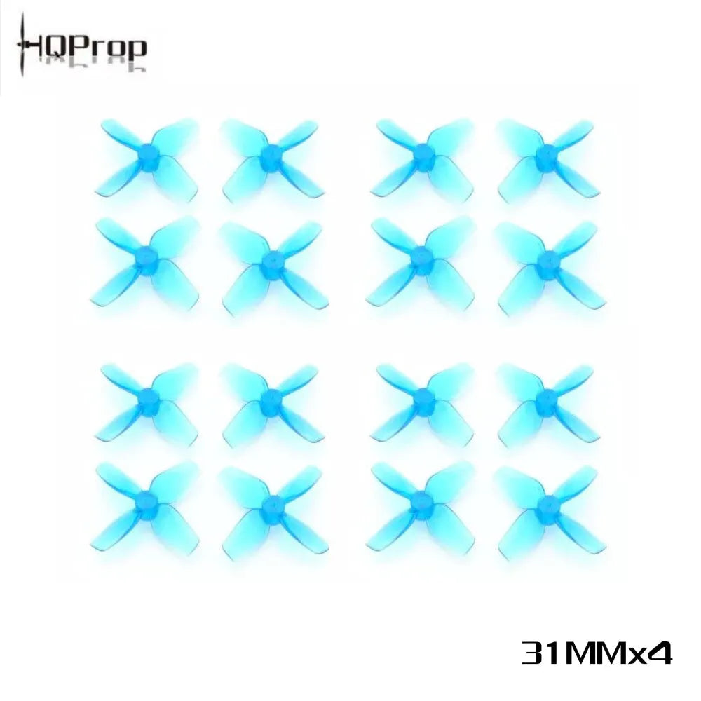 HQProp 31mm 1.22inch Hole 4-Blade PC Propeller (Pack of 16) - High-Performance Drone Propellers for FPV Racing and Aerial Photography