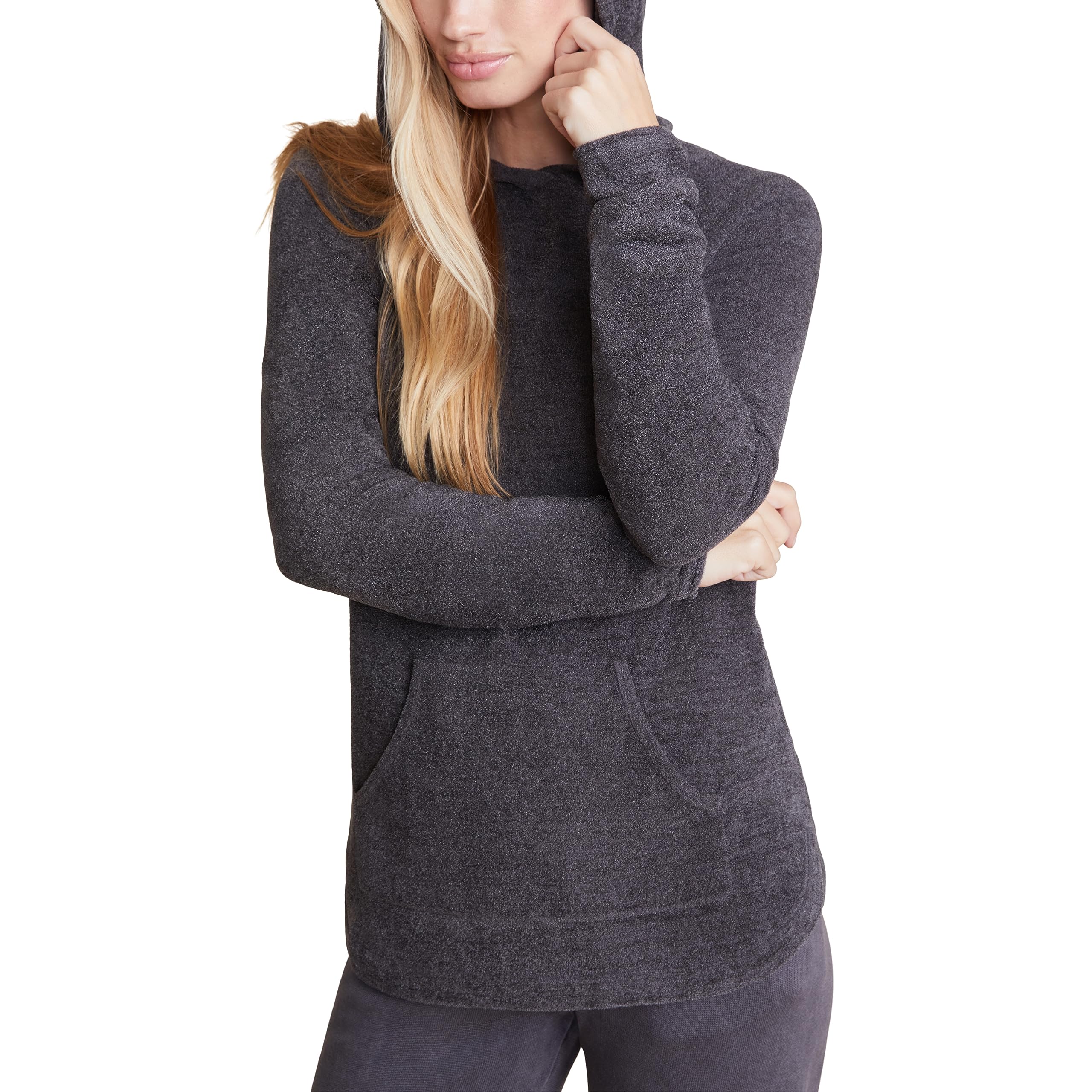 Barefoot Dreams Women's CozyChic Ultra Lite Pullover Hoodie - Soft Polyester Casual Jacket for Fall & Winter | Perfect for Lounging, Travel & Outdoor Activities