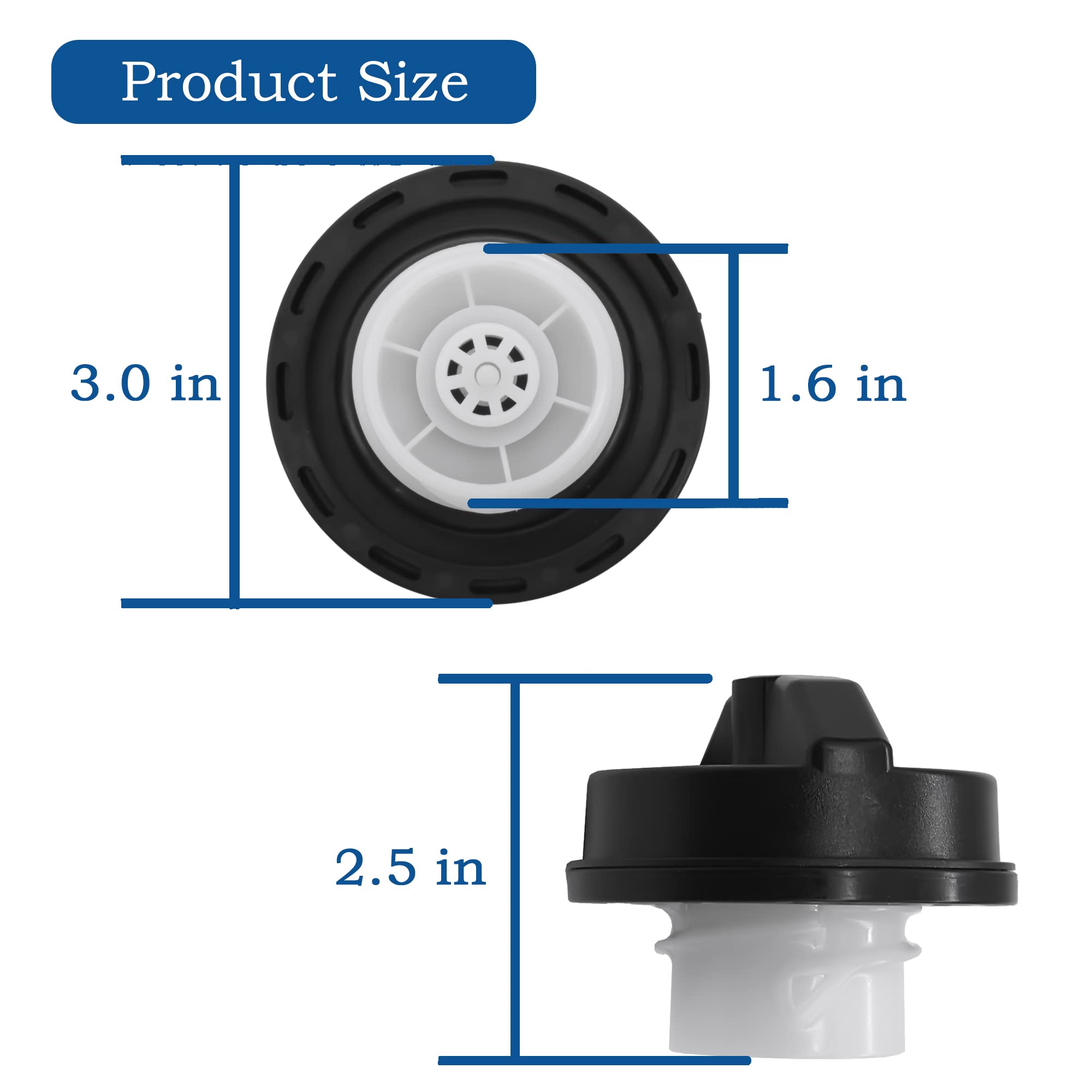 Jeep & Dodge Locking Gas Cap - Compatible with Wrangler TJ JK, Liberty, Cherokee, Grand Cherokee, Commander, Patriot, Ram 1500 2500, Dodge Journey Caravan Avenger - Replaces OEM #05278655AB - Anti-Theft Fuel Tank Security for Parking & Road Trips