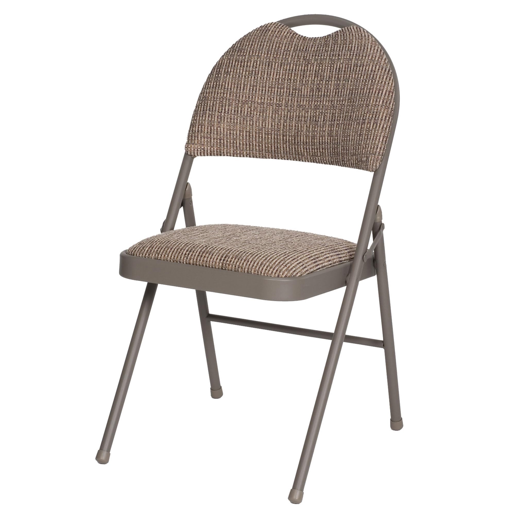 Premium MECO Sudden Comfort Double Padded High Back Folding Chairs - Set of 4 with Chicory Lace Steel Frame for Indoor & Outdoor Use - Perfect for Patio, Garden, Camping, Picnics & Home Decor