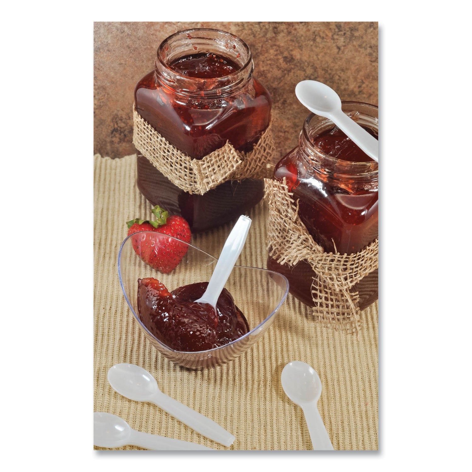 AmerCareRoyal® White Polystyrene Taster Spoons - 3
