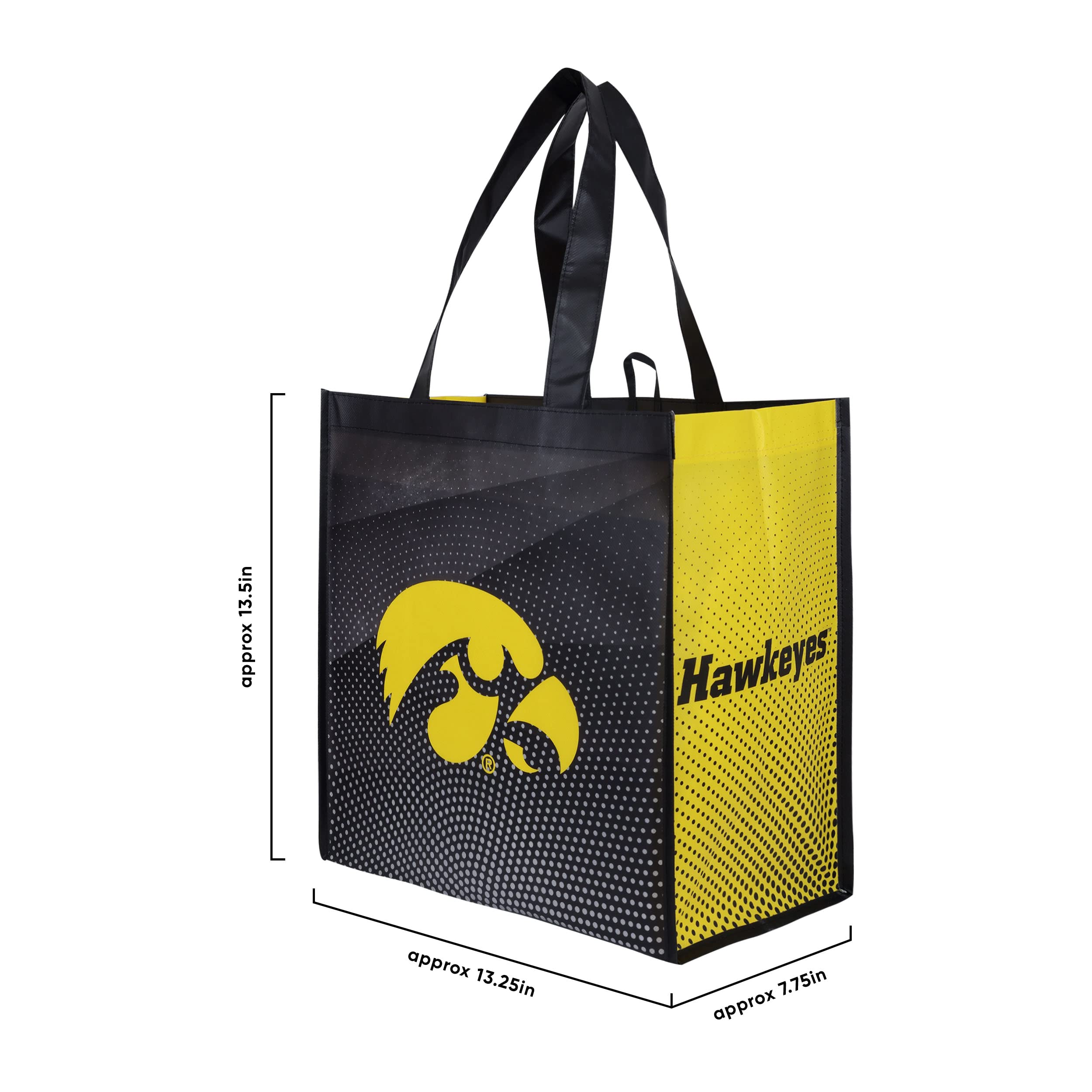 FOCO NCAA Team Logo Reusable Grocery Shopping Bags - Eco-Friendly Foldable Tote Bags for Groceries, Beach, Gym & Travel | Officially Licensed College Team Designs