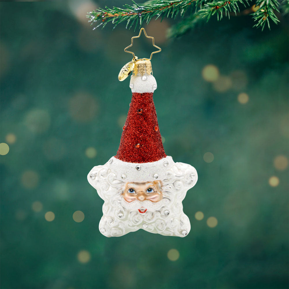 Santa's Star Power Gem - Christmas Tree Ornament, Holiday Decor, Festive Gift for Kids & Adults - Perfect for Xmas Tree, Home, Office & Party Decorations