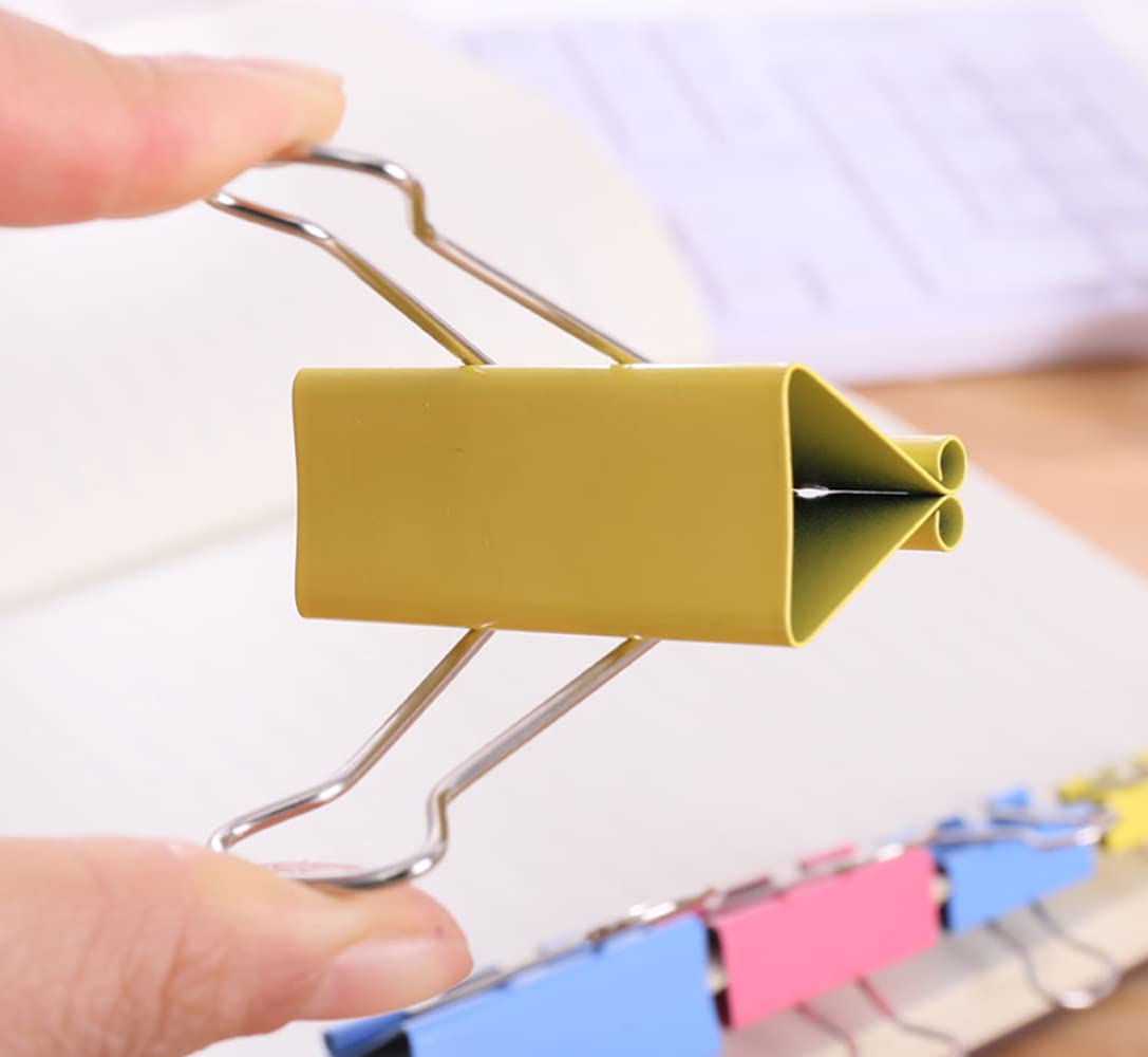 Extra Large 2 Inch Binder Clips - 12 Pack Colorful Heavy Duty Paper Clips for Office, School & Home - Perfect for Organizing Documents, Bulletin Boards & Craft Projects