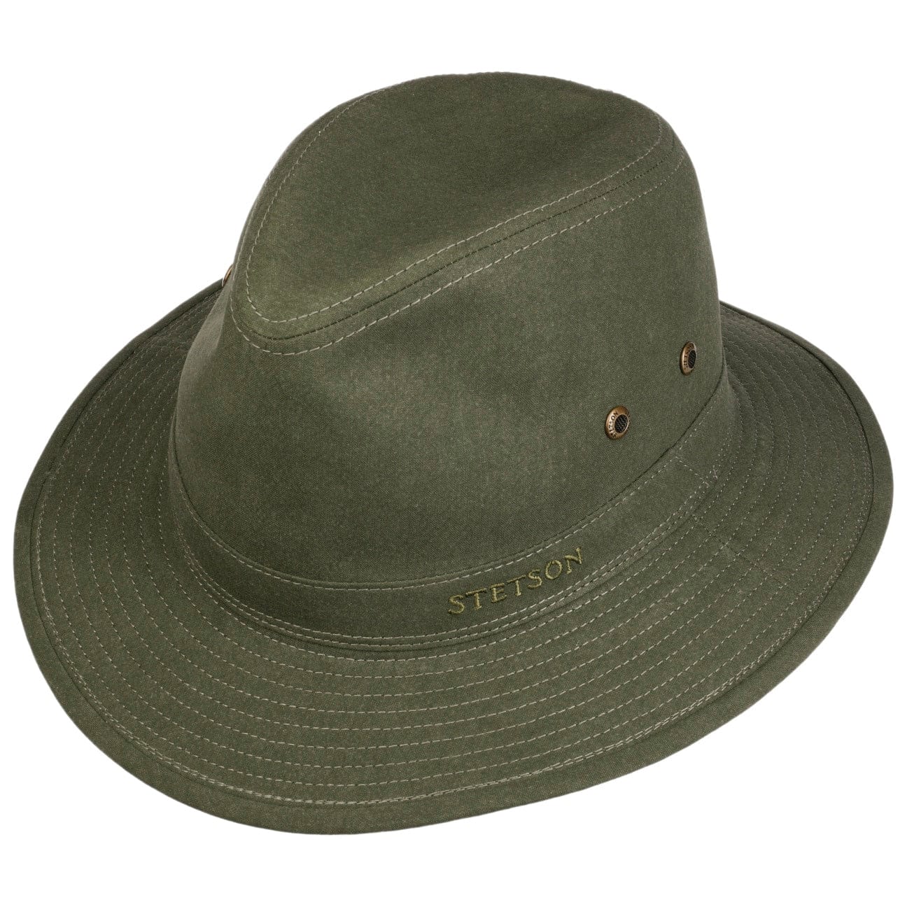 Stetson Organic Cotton Traveler Hat for Men & Women - Breathable Sun Protection for Outdoor Adventures, Hiking, and Beach Vacations