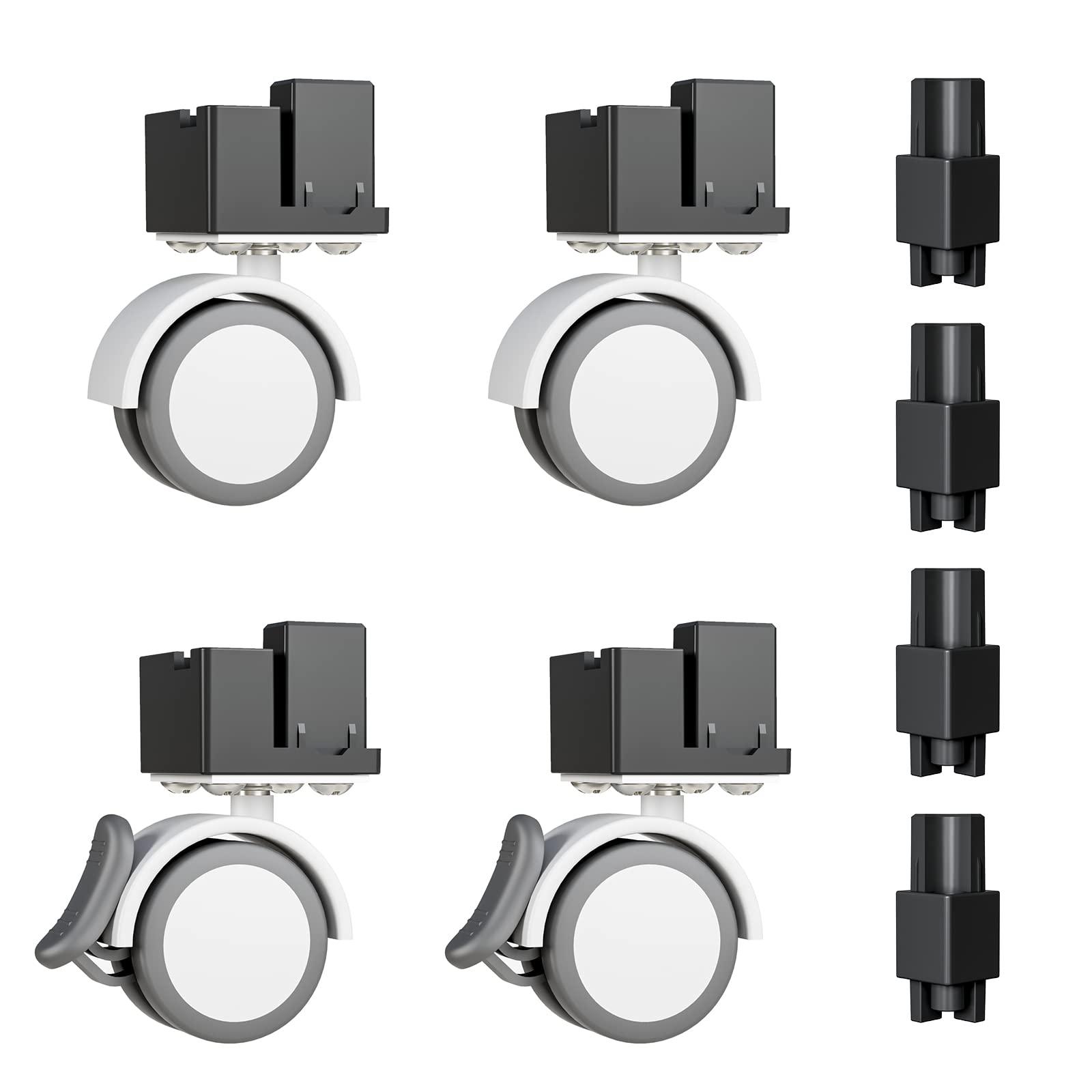 BUCATSTATE Cage 2.0 Universal Wheel & Stacking Accessories Set - Heavy Duty Mobility Kit for Metal Storage Cages (Black) - Perfect for Warehouse Organization, Retail Display & Industrial Shelving Systems
