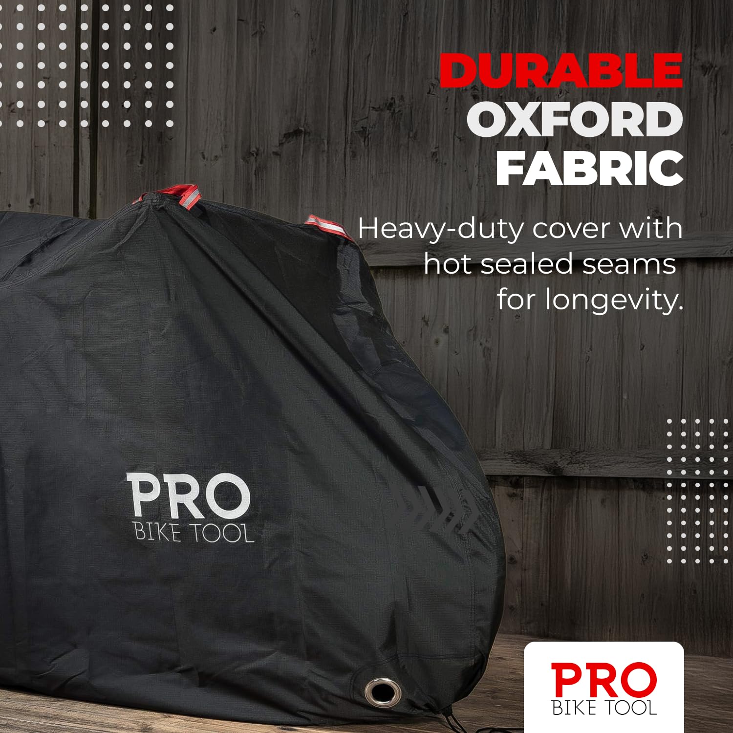 Pro Bike Tool Heavy Duty Bike Cover for Outdoor Storage - Waterproof, Anti-UV Ripstop Material - Fits Mountain & Road Bikes (Size L) - Perfect for Garage, Patio & Camping Protection