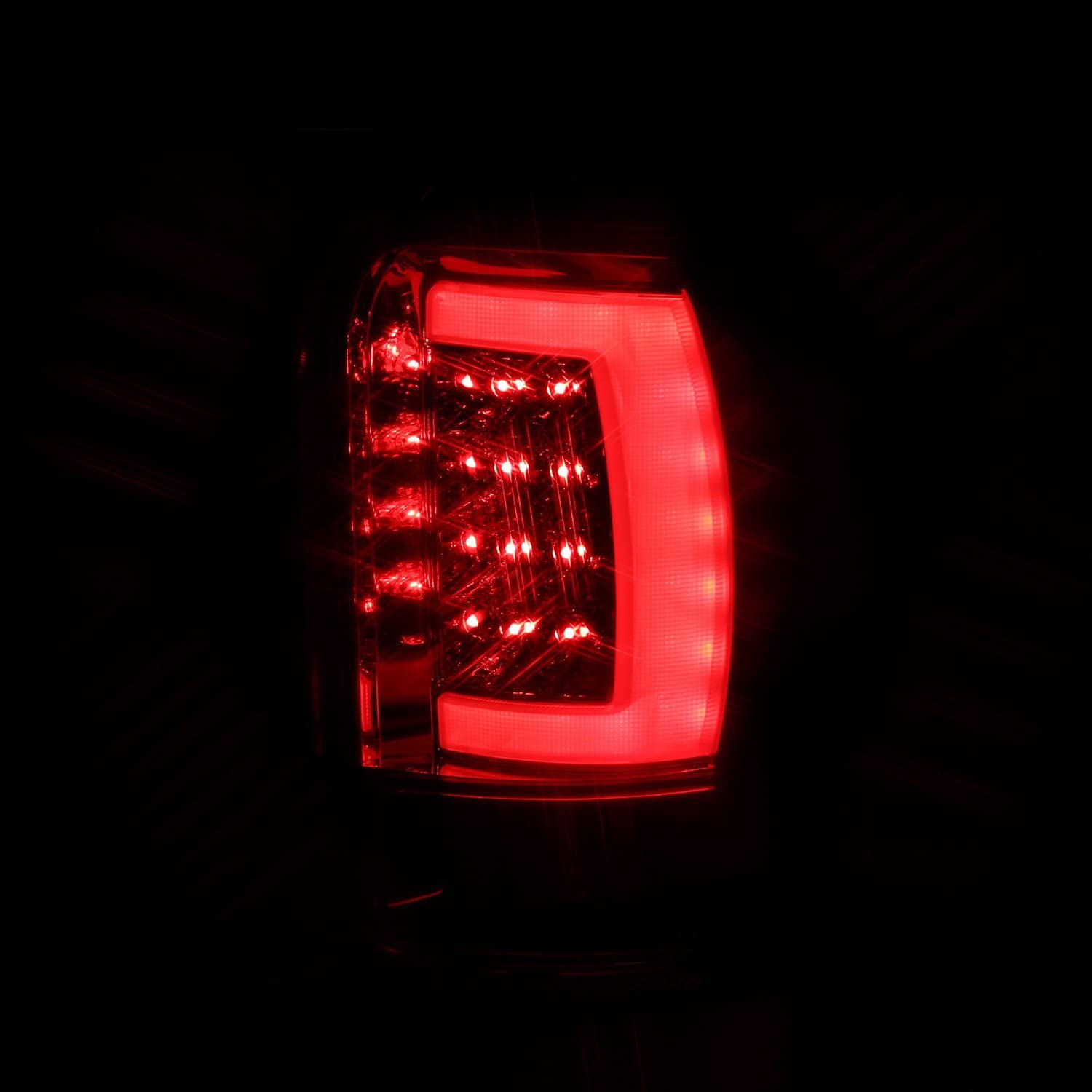 ANZO 311341 Chrome Plank Style Fiber Optic LED Tail Lights - Compatible with [Vehicle Model] - Durable & Bright LED Brake Lights - Perfect for Night Driving & Car Customization