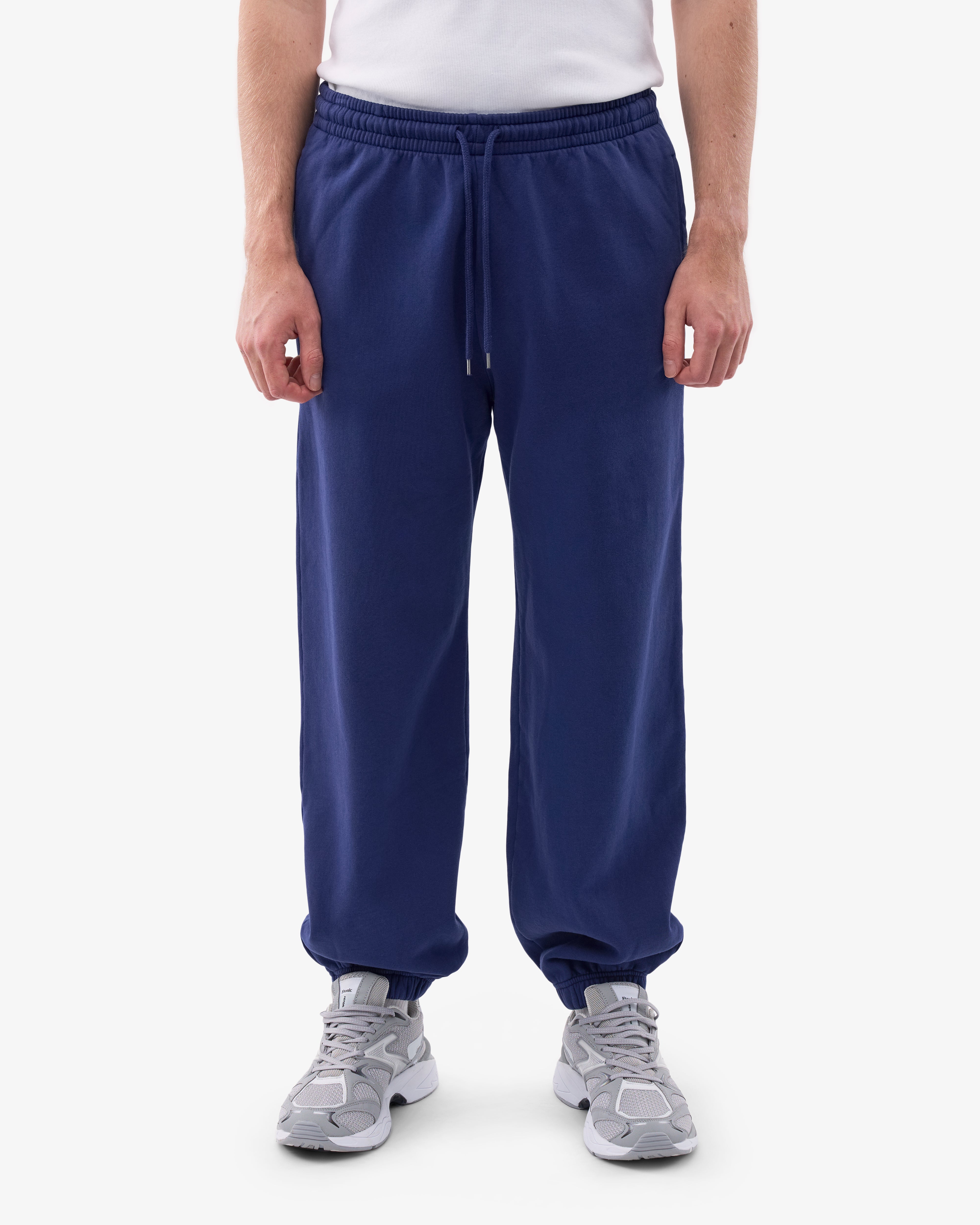 Organic Relaxed Sweatpants for Women - Soft Cotton Lounge Pants, Marine Blue - Perfect for Yoga, Home Wear & Casual Outfits