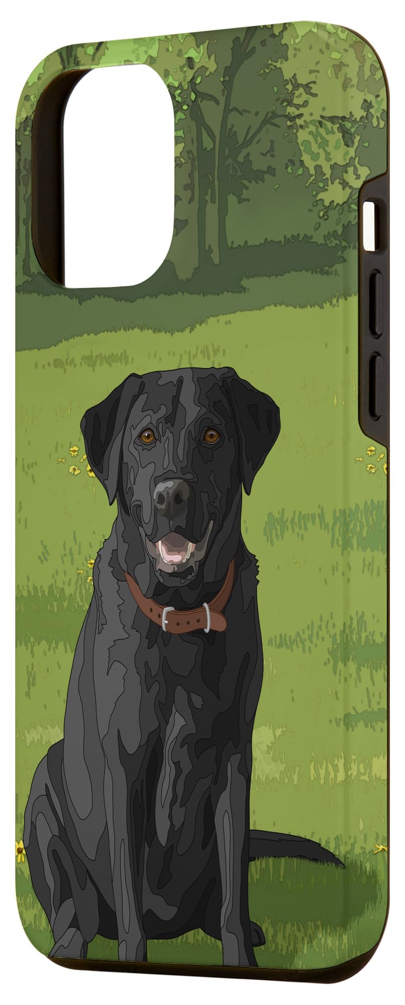 iPhone 12 Pro Max Case - Premium Black Labrador Retriever Design with Grass Field Background | Shockproof Protective Phone Cover for iPhone 12 Pro Max | Perfect for Dog Lovers, Outdoor Enthusiasts & Nature Photographers