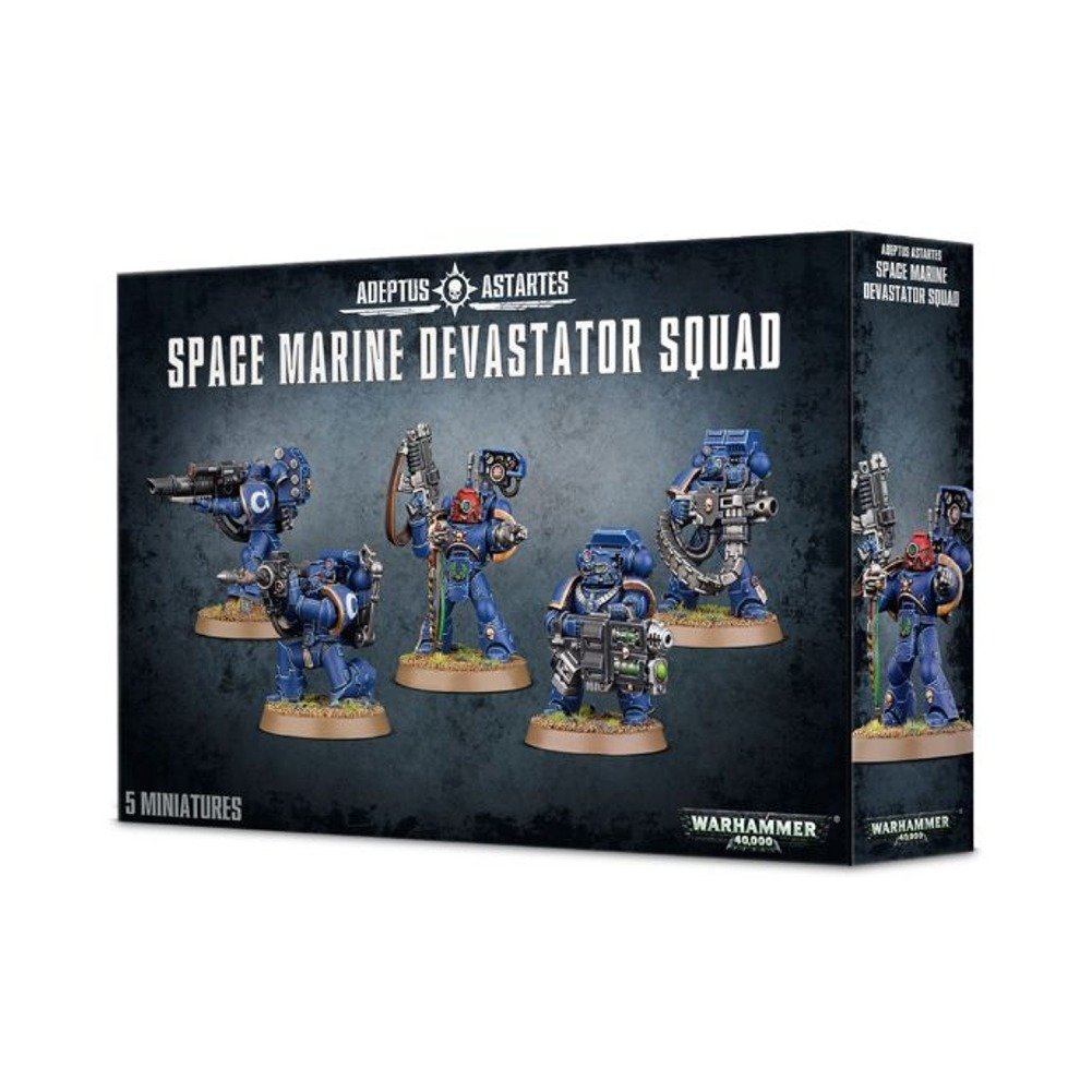 Warhammer 40k Space Marine Devastator Squad - Tabletop Wargaming Miniatures