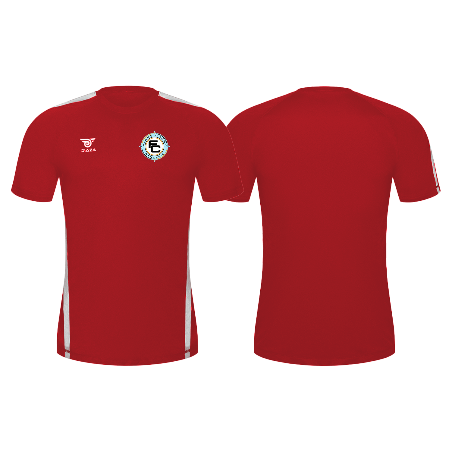 First Coast Athletic City Training Jersey - Red & White - Perfect for Gym Workouts, Running & Team Sports
