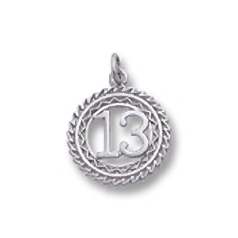 10K Yellow Gold Number 13 Charm Pendant - Dainty Jewelry for Bracelets & Necklaces - Perfect for Birthdays, Anniversaries & Special Occasions