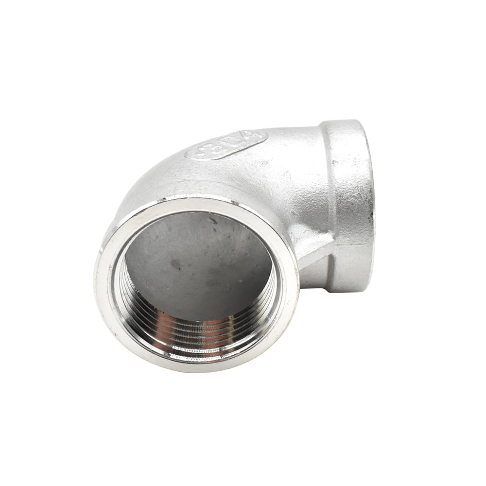 1 Inch 90 Degree Elbow Fitting - 304 Stainless Steel Pipe Connector - Heavy Duty Plumbing & HVAC Supplies - for Water, Gas & Industrial Piping Systems