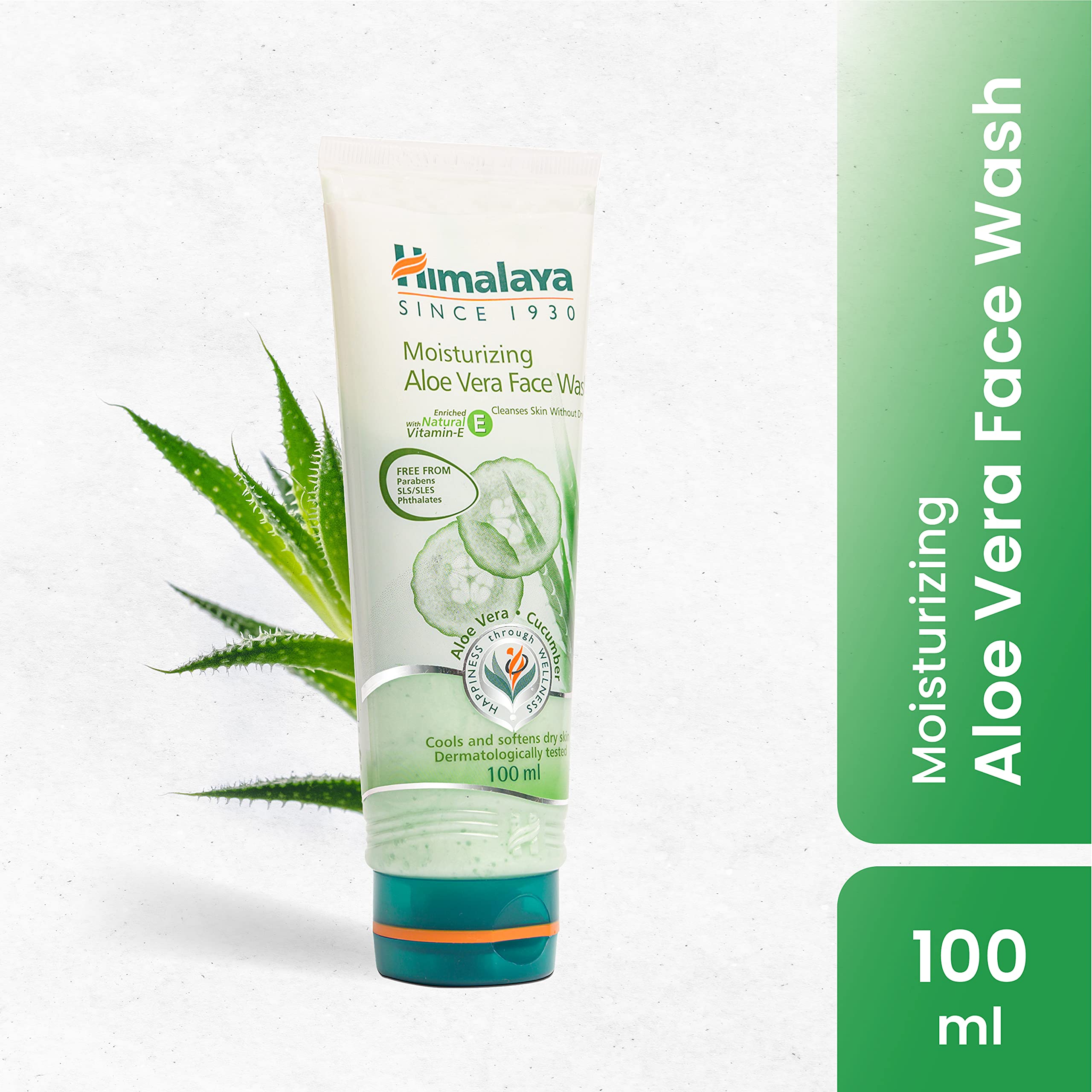 Himalaya Natural Glow Kesar Face Wash 150ml & Himalaya Herbals Moisturizing Aloe Vera Face Wash 100ml - Brightening & Hydrating Cleanser for Daily Skincare Routine