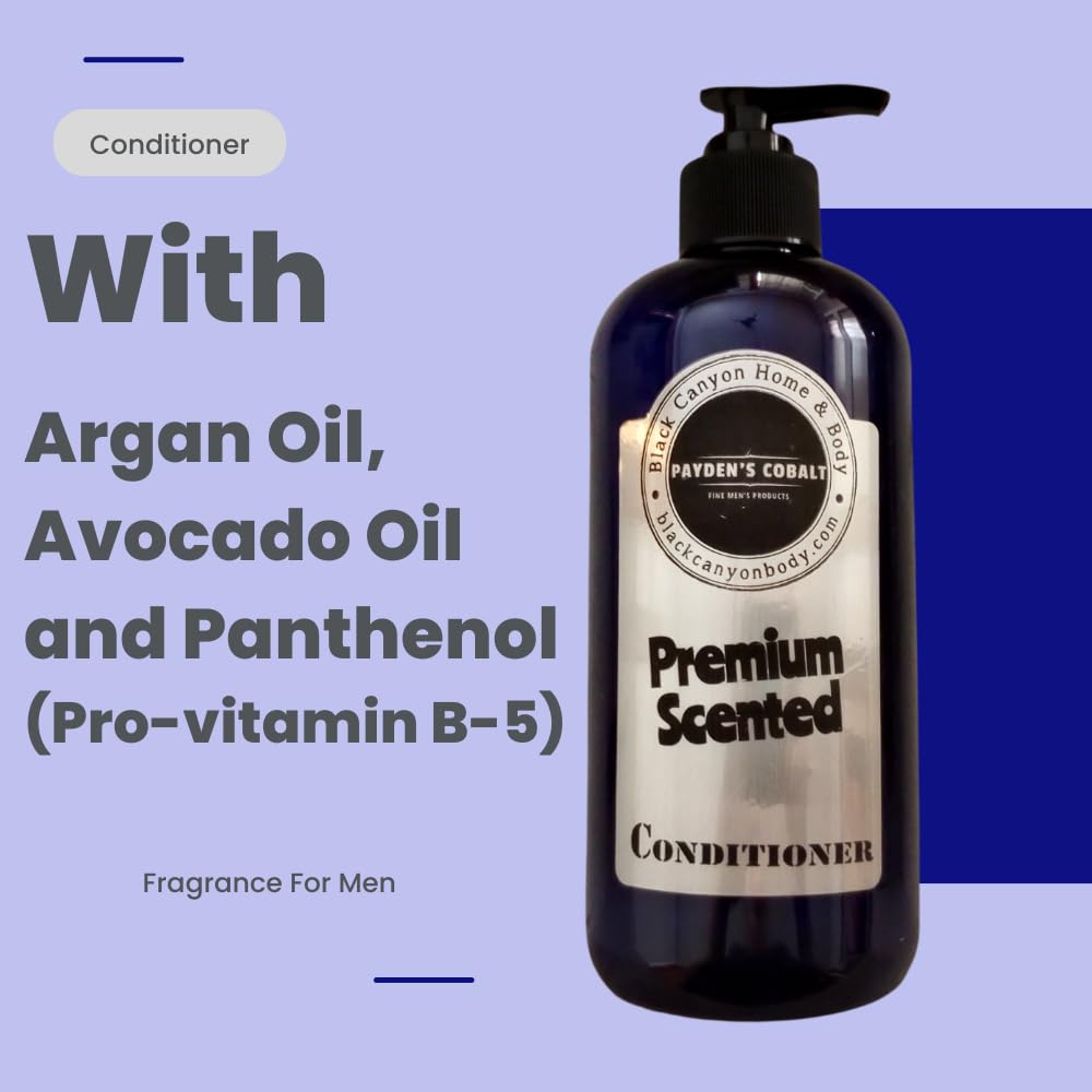Premium Cobalt Banana Leaf & Pimento Scented Argan Oil Hair Conditioner for Men - 16 Oz | Hydrating & Nourishing Formula for Dry, Damaged Hair | Perfect for Daily Use & Salon-Quality Results at Home