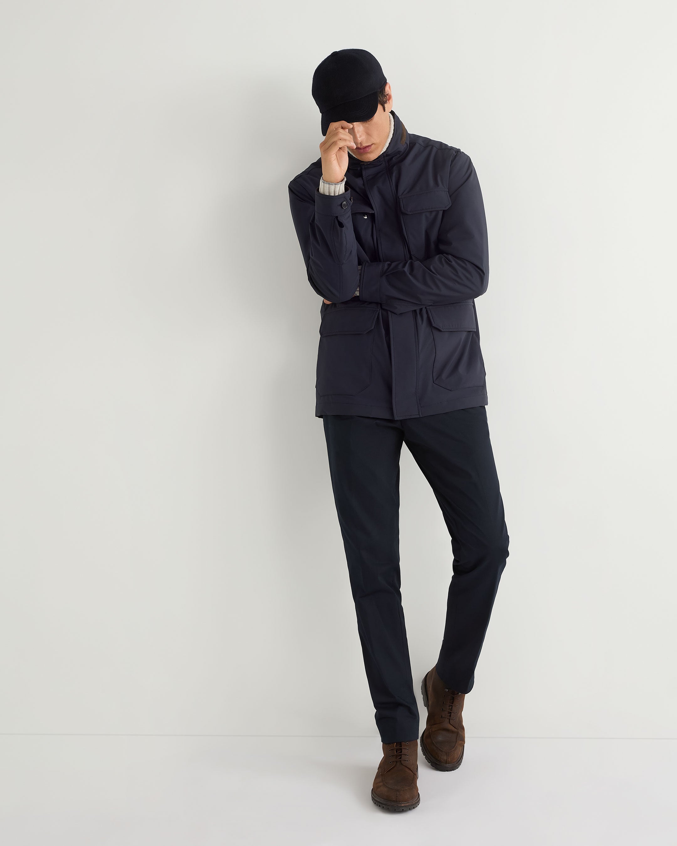 Men's Vale Field Jacket - Waterproof Outdoor Jacket for Hiking & Camping - Navy Blue Military Style Coat for Men - Perfect for Adventure Travel & Winter Wear