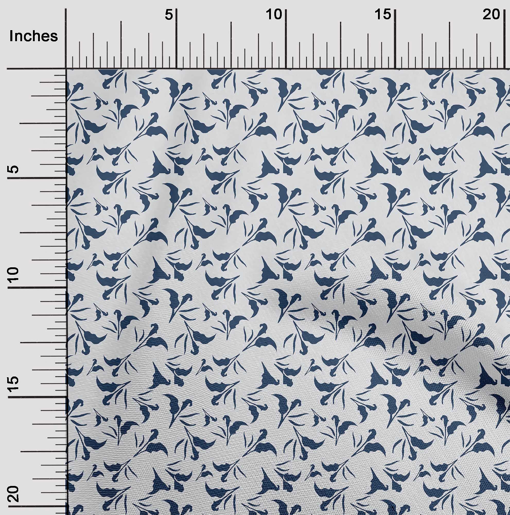 oneOone Velvet White Floral Printed Fabric by The Yard - 58 Inch Wide for DIY Clothing, Sewing Supplies & Home Decor Projects | Perfect for Dresses, Curtains & Crafting