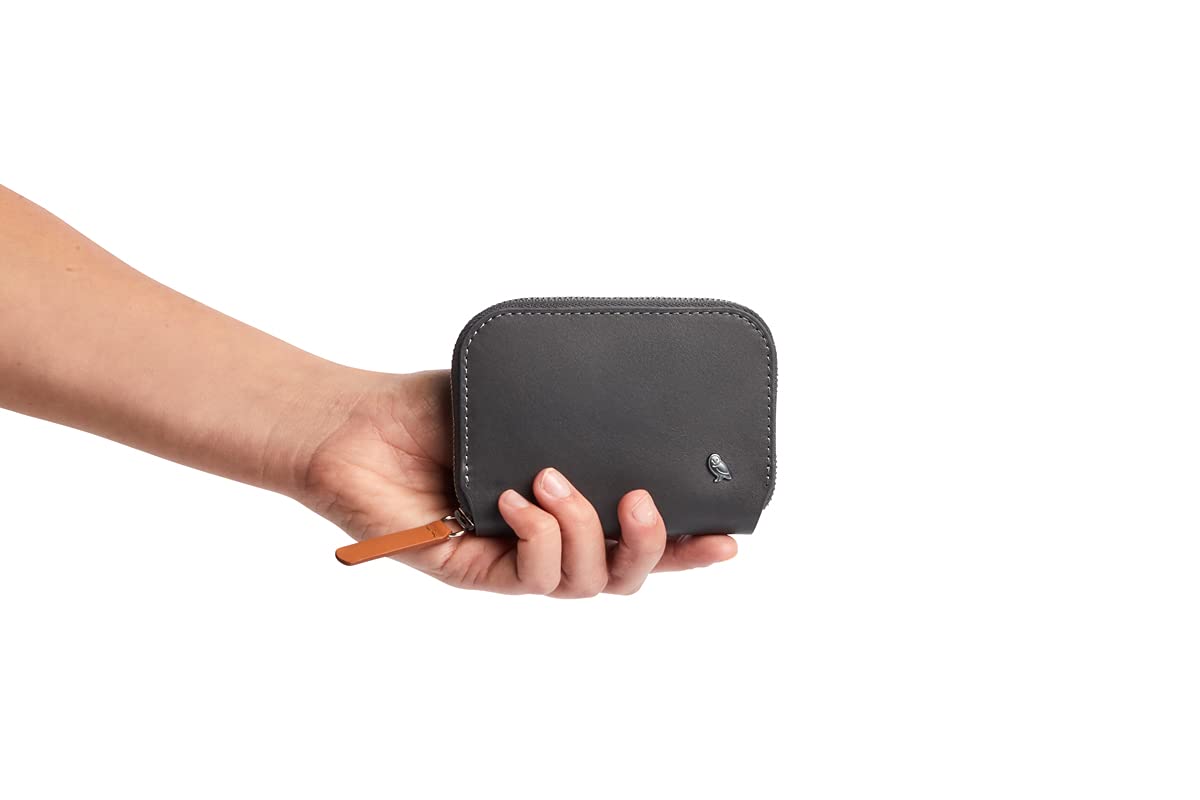 Bellroy Folio Mini Slim Wallet with RFID Protection & Coin Pouch – Premium Leather Card Holder for Men & Women – Charcoal Cobalt – Perfect for Travel, Business & Everyday Carry